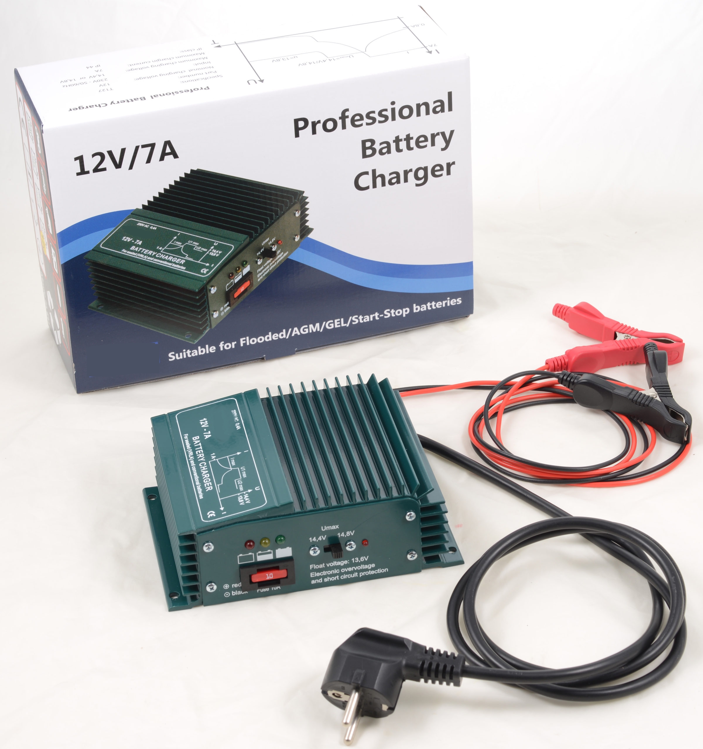 12 Voltos hálózati automata akkumulátor töltő